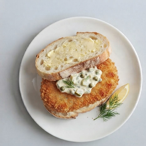 Fish Cake Butty 